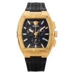 VERSACE ヴェルサーチ 腕時計 時計 クロノグラフ 51mm メンズ アウトレット ブラック ゴールド クォーツ サファイア 送料無料 VESP00324 スポーティークロノ