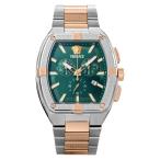 ショッピングピンクゴールド VERSACE ヴェルサーチ 腕時計 時計 クロノグラフ 51mm メンズ アウトレット グリーン ピンク ゴールド シルバー サファイア VESP00624 スポーティートノーグレカ