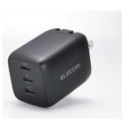 【新品/取寄品/代引不可】ノートPC用ACアダプター/USB充電器/USB PD/67W/自動分配/USB-Cx3/スイングプラグ/ブラック ACDC