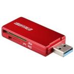 BUFFALO バッファロー BSCR27U3RD レッド USB3.0 SD/microSD専用 カードリーダー