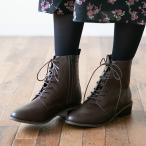 ブーツ レディース ショートブーツ レースアップブーツ サイドジップ 太ヒール チャンキーヒール 袴ブーツ 送料無料