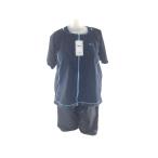 レディース水着 2点セット FILA タンク重ね着風フィットネス めくれ防止付 体型カバー 大きいサイズ 8L ネイビー