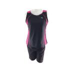 ショッピングタンキニ レディース水着 2点セット FILA フィラ 配色セパレート タンキニ 上下 13号 L ブラックxピンク