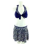 женский купальный костюм 3 позиций комплект оборка цветочный принт M королевский синий 