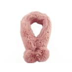  искусственный мех пелерина pompon79x7cm розовый 