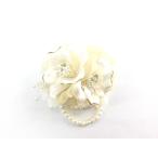 ショッピングコサージュ コサージュ パール調チャーム付 2WAY フォーマル 結婚式 入学式 パーティ ベージュ