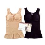 BRAVO ブラボーシェイプ 1枚3役 矯正下着+タンクトップ+ブラ 吸汗速乾 抗菌防臭 強ストレッチ 2色組 S〜M