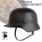 SHENKEL ドイツ軍 WW2 M-35スチールヘルメット ブラック BK メット サバゲー装備 サバイバルゲーム タクティカル