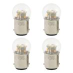 LED ウインカー用 電球 12V G18 BA15S シングル球 口金球 ４個SET 6000K