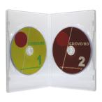 DVDケース 15mm厚 2枚収納DVDトールケースクリア 1個-G- ロゴ無し ブルーレイケースとしても最適