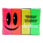 MODELING CLAY(mote кольцо k Ray ) claytoon(k Ray цветный ) цвет масло глина 4 цвет комплект ( neon ) 1Pound 3 шт. комплект 