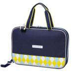 あかしや 書道バック アーガイルイエロー AF231B-AY