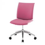 藤沢工業(TOKIO)　ミーティングチェア　FMP-5F-S ピンクローズ(ヌノ)