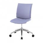 藤沢工業(TOKIO)　ミーティングチェア　FMP-5L-S ライトブルー(レザー)