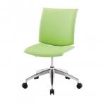 藤沢工業(TOKIO)　ミーティングチェア　FMP-5L-S リーフグリーン(レザー)