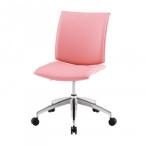 藤沢工業(TOKIO)　ミーティングチェア　FMP-5L-S パステルピンク(レザー)