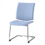 藤沢工業(TOKIO)　ミーティングチェア　FMP-2L-S ライトブルー(レザー)