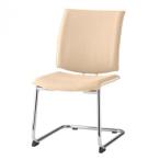 藤沢工業(TOKIO)　ミーティングチェア　FMP-2L-S ライトベージュ(レザー)