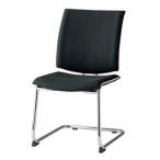 藤沢工業(TOKIO)　ミーティングチェア　FMP-2L-S ネオブラック(レザー)