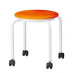 藤沢工業(TOKIO)　スツール　JBM-C36TL-S マンダリンオレンジ(レザー)　5脚入