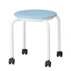 藤沢工業(TOKIO)　スツール　JBM-C36TL-S ライトブルー(レザー)　5脚入