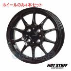 4本セット HOT STUFF G.speed G-07 メタリックブラック (MBK) 15インチ 4.5J 100/4 45 シフォン LA650系