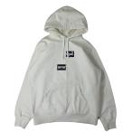 ショッピングシュプリーム シュプリーム コムデギャルソン Supreme COMME des GARCONS Split Box Logo Hooded Sweatshirt パーカー スプリット ボックスロゴ 白 M