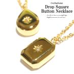 Yahoo! Yahoo!ショッピング(ヤフー ショッピング)レディースネックレス ドロップスクエアボタントップネックレス レディース ネックレス　ゴールドネックレス　スクエア プチペンダント キュービックジルコニア