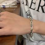 レディースブレスレット レディースブレス ブレスレット シルバー925 シャックルチェーンシルバー925ブレスレット レディース　太め 着脱 簡単 タッセル ブレス