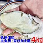 魚介類 牡蠣 生食用4kg 急速凍結の冷凍牡蠣 殻付き 松島牡蠣屋BBQ 産地直送