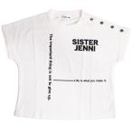 シスタージェニィ 子ども服 半袖Ｔシャツ 130cm-160cm SISTER JENNI ランダムロゴ肩あきフレンチT オフホワイト メール便OK 2024春夏 130cm/140cm/150cm/160cm