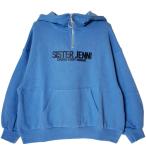 40%OFFセール SALE シスタージェニィ 子ども服 SISTER JENNI ハーフZIPパーカー ブルー 24秋冬 シスタージェニー 裏毛 スウェット 女の子用
