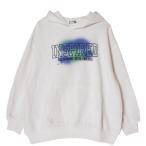 40%OFFセール SALE シスタージェニィ 子ども服 SISTER JENNI スプレープリントロゴパーカー オフホワイト 24秋冬 シスタージェニー 裏毛 スウェット