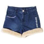 40%OFFセール SALE シスタージェニィ 子ども服 SISTER JENNI あったか裾ボア裏起毛デニムショーパン ネイビー 24秋冬 シスタージェニー ショートパンツ