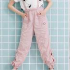 30%OFFセール SALE アルジー 子ども服 ロングパンツ 125cm-165cm ALGY サス付きギャザーカーゴパンツ ピンク メール便OK 2024春夏