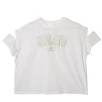 35%OFFセール SALE アルジー 子ども服 125cm-165cm ALGY 接触冷感」MIDLAND肩あきBIG半袖Tシャツ オフホワイト メール便OK 25春夏 子供服 女の子用 女子