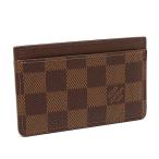  как новый Louis Vuitton Damier porutokarutosa-n тянуть N61722 футляр для карточек футляр для визитных карточек 