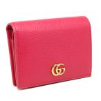 グッチ GGマーモント 二つ折りコンパクト財布 456126 レザー ピンク GUCCI