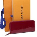 ショッピングヴェルニ ルイヴィトン ヴェルニ モノグラムアンプラント ポルトフォイユクレマンス M90972 マゼンダ ラウンドファスナー長財布