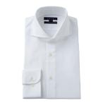 ワイシャツ メンズ 長袖 カッターシャツ yシャツ ビジネスシャツ プレミアムコットン ホリゾンタルカラー 綿100% ポケットなし オックスフォード おしゃれ