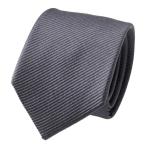 ネクタイ ナロータイ 無地織柄ストライプ グレー シルク100% メンズ 小物 おしゃれ オジエ ozie