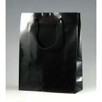 “メール便対象” 手提げ紙袋 ブライトバッグ MM 黒 18.5cm巾 (巾185 マチ65 高さ240) 1枚