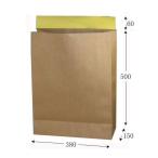 宅配袋 未晒ビッグ-1 （380×150×500+60） (巾380 マチ巾150 高さ500 糊付ベロ60) 20枚