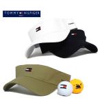 トミーヒルフィガーゴルフ サンバイザー メンズ レディース コットン ロゴ刺繍 TOMMYHILFIGERGOLF THMB4S22 2024春夏