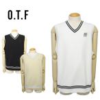 O.T.F Golf мужской лучший стрейч легкий скорость . Logo вышивка ja карта тканый Logo ребристый V шея вязаный o- чай ef1351-13031 2025 весна лето 