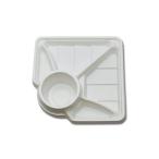 【50枚】リーフ Ｌ−2990 カップホルダー付き 取り皿 使い捨て ドリンク ＢＢＱ コップ カップ トレー 　（本体のみ）50枚入