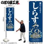 のぼり のぼり旗 SNB-8978 しらす 波 W60×H180cm 1枚 海鮮 三方三巻 販促 商売繁盛(受注生産品/メール便は3枚まで)