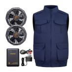 ELEMAI 空調 服 空調服ベスト 12Vハイパワーファン バッテリー セット 作業服 ワークウェア 新型
