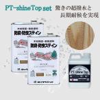 キシラデコール同等品のナフタデコールとPT-Shine Topのセット品 4L×2＋2kg 全14色 シャイントップ 防腐・防虫 ステイン 木部 塗装 木材 保護 ロックペイント