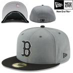 ニューエラ 海外限定 日本未発売 NEW ERA 59FIFTY MLB Boston Red Sox Grey / Black ボストン・レッドソックス CAP キャップ 帽子